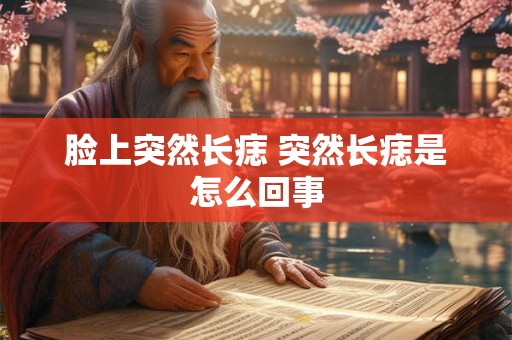 脸上突然长痣 突然长痣是怎么回事 脸上突然长痣 突然长痣是怎么回事