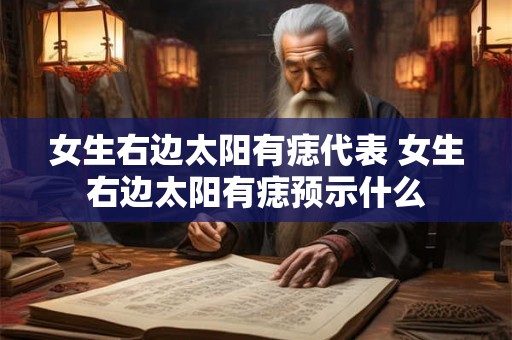 女生右边太阳有痣代表 女生右边太阳有痣预示什么