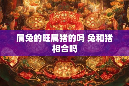 属兔的旺属猪的吗 兔和猪相合吗