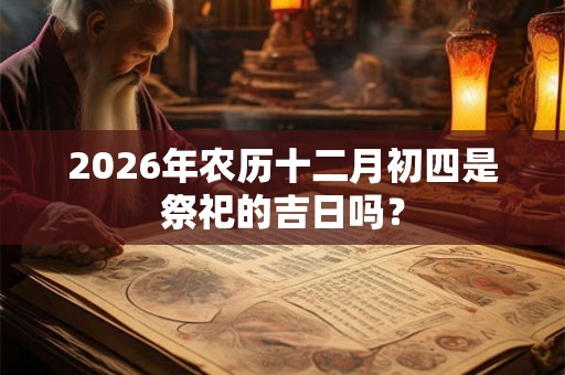 2026年农历十二月初四是祭祀的吉日吗？