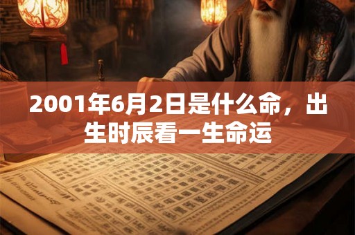 2001年6月2日是什么命，出生时辰看一生命运