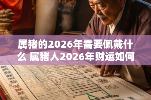 属猪的2026年需要佩戴什么 属猪人2026年财运如何