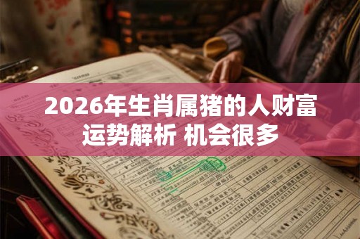 2026年生肖属猪的人财富运势解析 机会很多