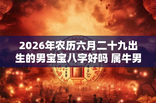 2026年农历六月二十九出生的男宝宝八字好吗 属牛男孩取名大全