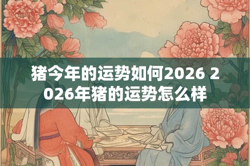 猪今年的运势如何2026 2026年猪的运势怎么样