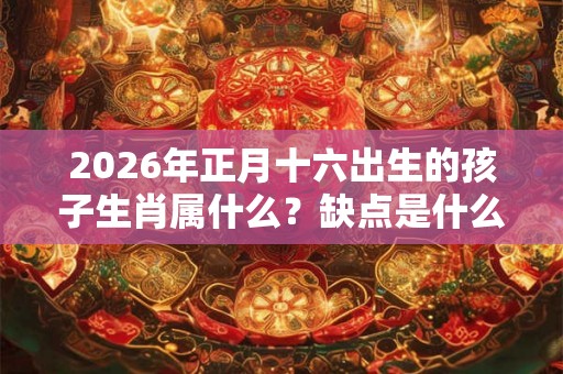 2026年正月十六出生的孩子生肖属什么?缺点是什么? 2026年正月十六出生的孩子生肖属什么?缺点是什么?