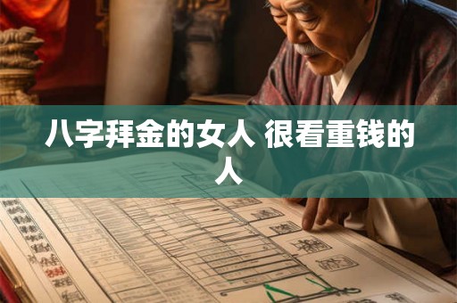 八字拜金的女人 很看重钱的人