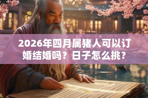 2026年四月属猪人可以订婚结婚吗?日子怎么挑? 2026年四月属猪人可以订婚结婚吗?日子怎么挑?