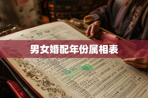 男女婚配年份属相表