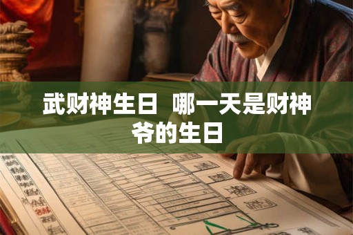 武财神生日  哪一天是财神爷的生日