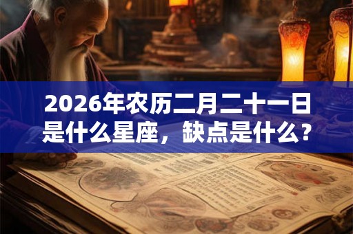 2026年农历二月二十一日是什么星座，缺点是什么？