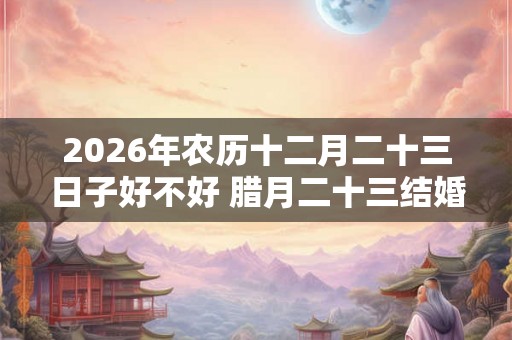 2026年农历十二月二十三日子好不好 腊月二十三结婚吉利吗