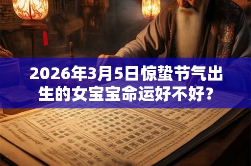 2026年3月5日惊蛰节气出生的女宝宝命运好不好？