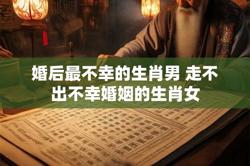 婚后最不幸的生肖男 走不出不幸婚姻的生肖女
