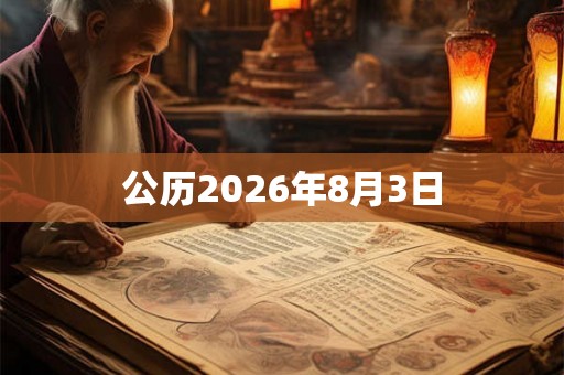 公历2026年8月3日 公历2026年8月3日