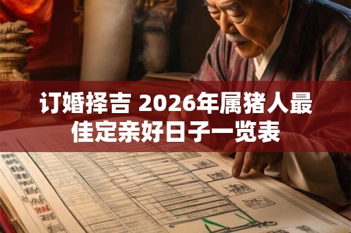 订婚择吉 2026年属猪人最佳定亲好日子一览表 订婚择吉 2026年属猪人最佳定亲好日子一览表