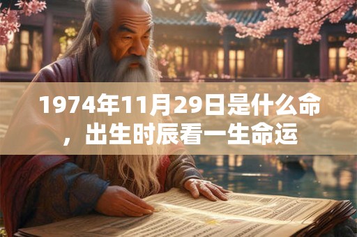 1974年11月29日是什么命,出生时辰看一生命运 1974年11月29日是什么命,出生时辰看一生命运