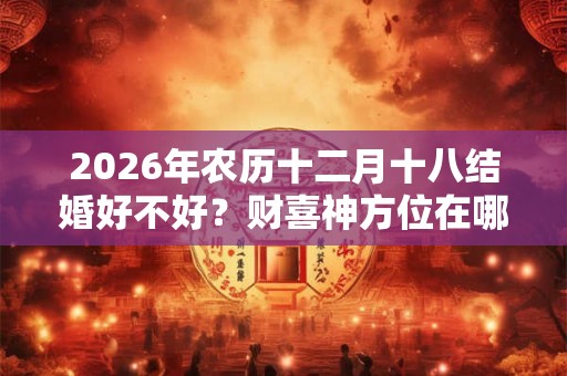 2026年农历十二月十八结婚好不好？财喜神方位在哪？