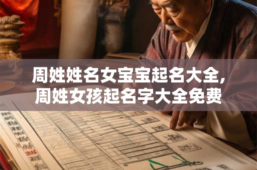 周姓姓名女宝宝起名大全,周姓女孩起名字大全免费