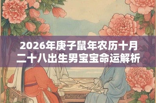 2026年庚子鼠年农历十月二十八出生男宝宝命运解析！