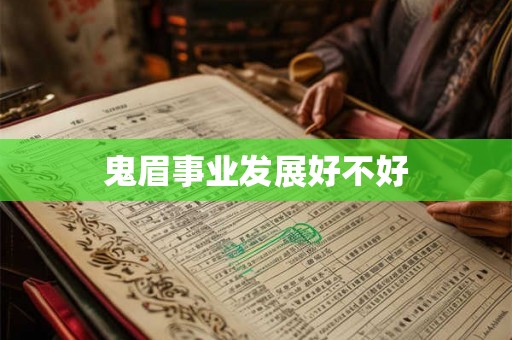 鬼眉事业发展好不好
