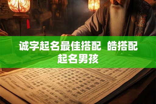 诚字起名最佳搭配 皓搭配起名男孩 诚字起名最佳搭配 皓搭配起名男孩