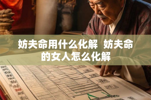 妨夫命用什么化解  妨夫命的女人怎么化解