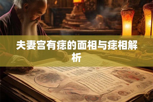 夫妻宫有痣的面相与痣相解析