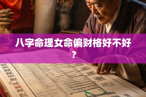 八字命理女命偏财格好不好？