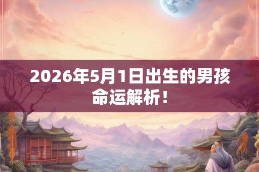 2026年5月1日出生的男孩命运解析！