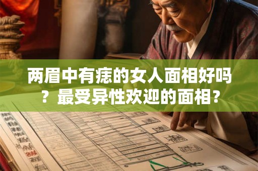 两眉中有痣的女人面相好吗？最受异性欢迎的面相？
