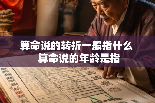 算命说的转折一般指什么  算命说的年龄是指