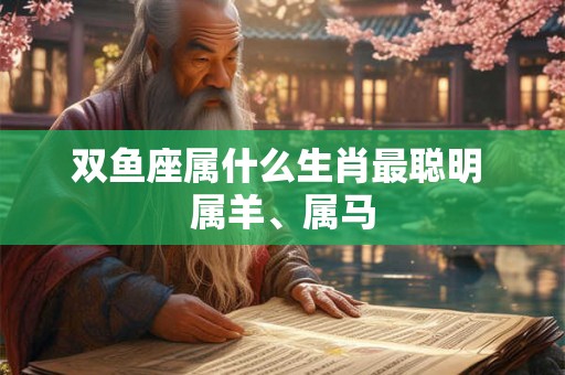 双鱼座属什么生肖最聪明 属羊、属马