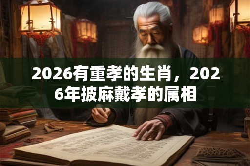 2026有重孝的生肖，2026年披麻戴孝的属相