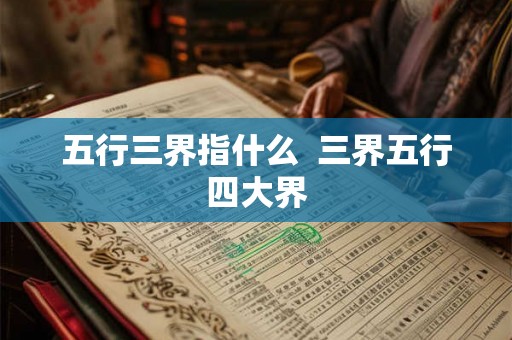 五行三界指什么  三界五行四大界