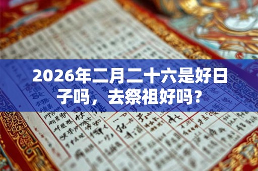 2026年二月二十六是好日子吗，去祭祖好吗？