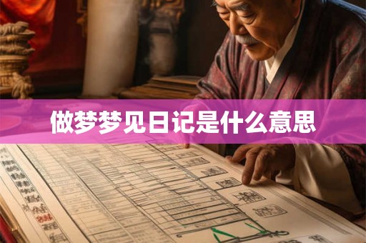 做梦梦见日记是什么意思