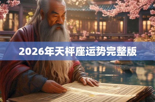 2026年天枰座运势完整版 2026年天枰座运势完整版