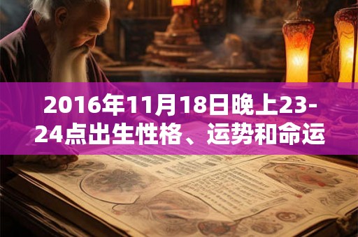 2016年11月18日晚上23-24点出生性格、运势和命运