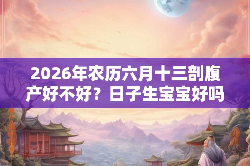 2026年农历六月十三剖腹产好不好？日子生宝宝好吗？
