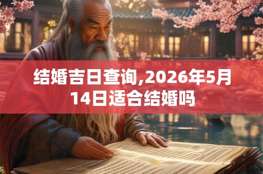 结婚吉日查询,2026年5月14日适合结婚吗