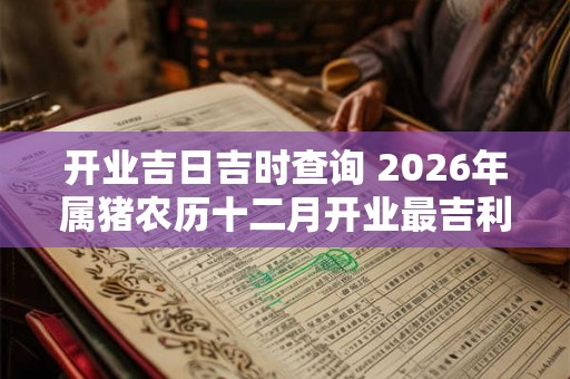 开业吉日吉时查询 2026年属猪农历十二月开业最吉利好日子