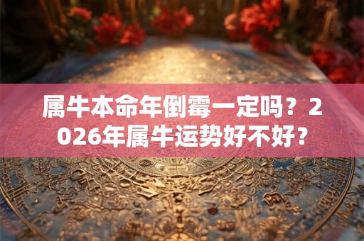 属牛本命年倒霉一定吗？2026年属牛运势好不好？