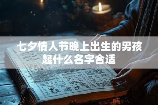 七夕情人节晚上出生的男孩起什么名字合适