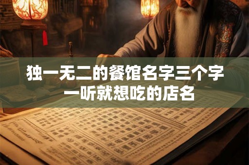 独一无二的餐馆名字三个字  一听就想吃的店名