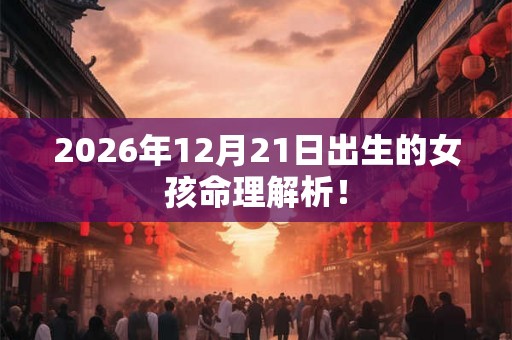 2026年12月21日出生的女孩命理解析！