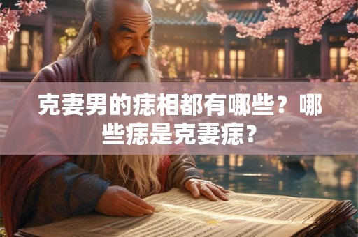 克妻男的痣相都有哪些？哪些痣是克妻痣？