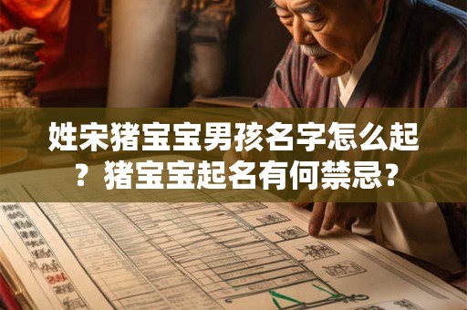 姓宋猪宝宝男孩名字怎么起？猪宝宝起名有何禁忌？