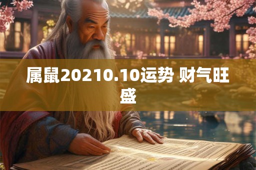 属鼠20210.10运势 财气旺盛