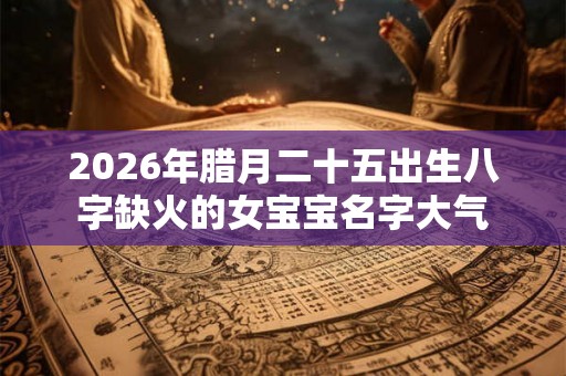 2026年腊月二十五出生八字缺火的女宝宝名字大气